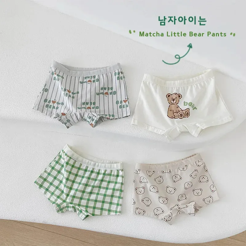 2-11Y Boys Boxer Briefs Shorts Cotton Baby Toddler Underwear for Kids Boy 4 Pack