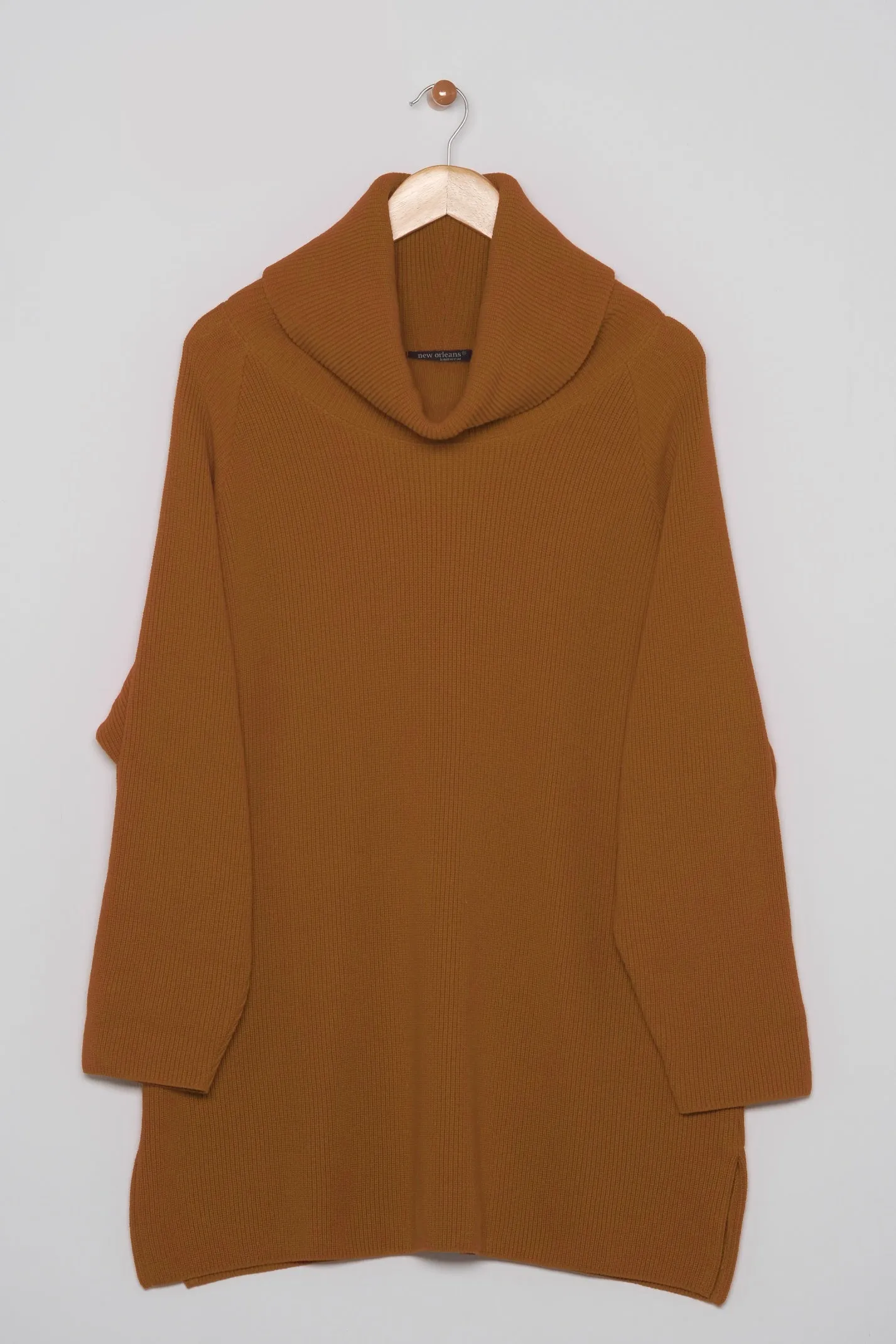 30" Oversized Cowl Neck Sweater Tunic