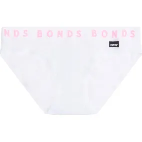 5 x Bonds Girls Stretchies Bikini Underwear Brief Kids Undies Knickers White