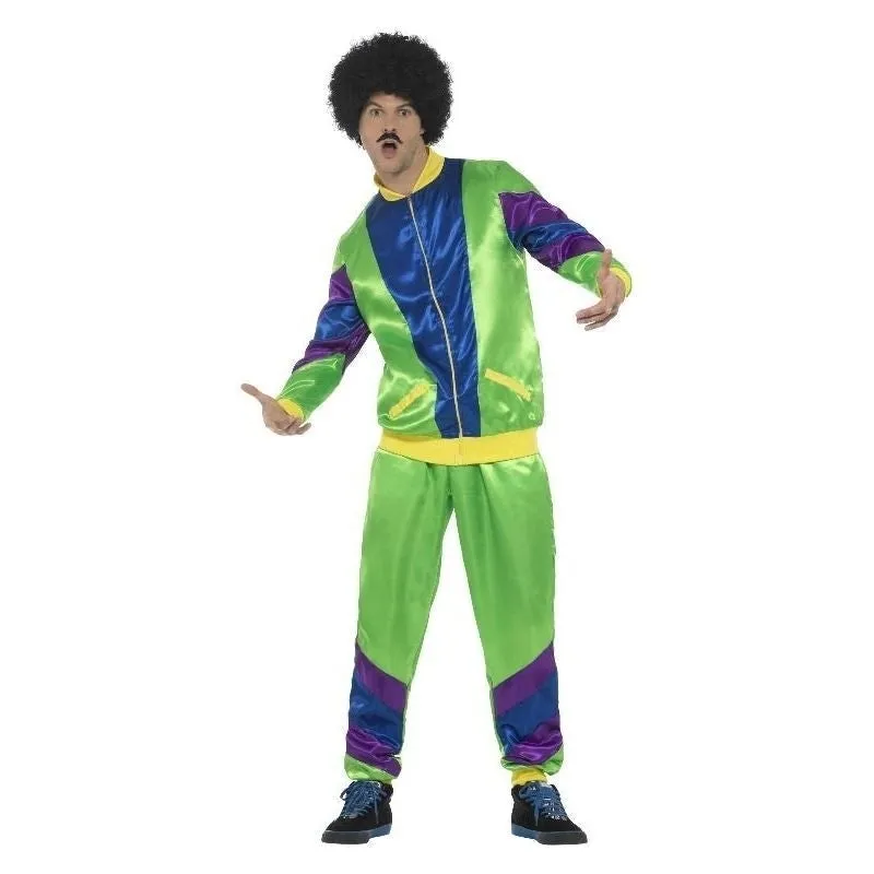 80s Height Of Fashion Shell Suit Costume Male Adult Green