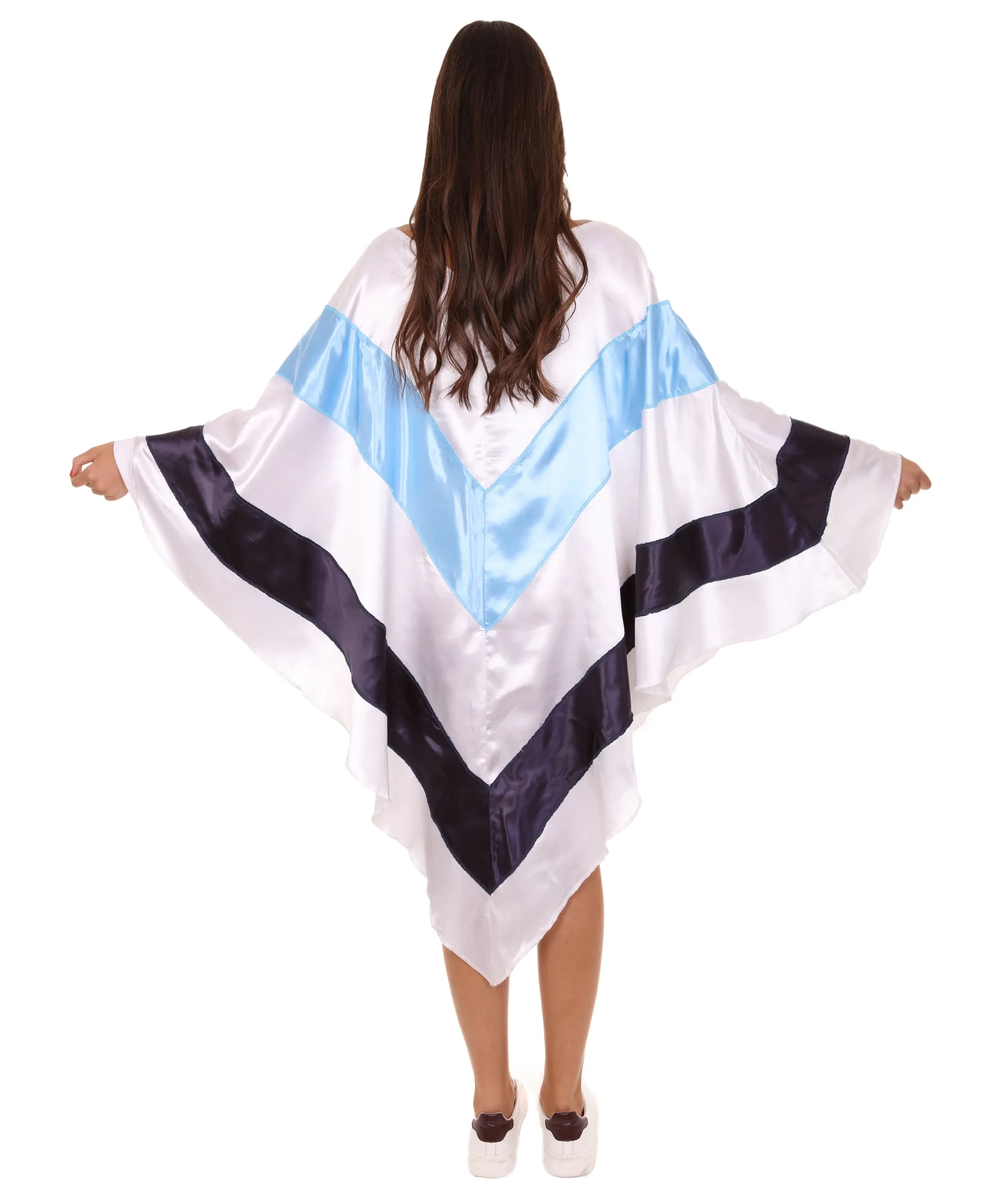 Adult Womens Trooper Super Poncho | Multicolor Tunic Cosplay Costume