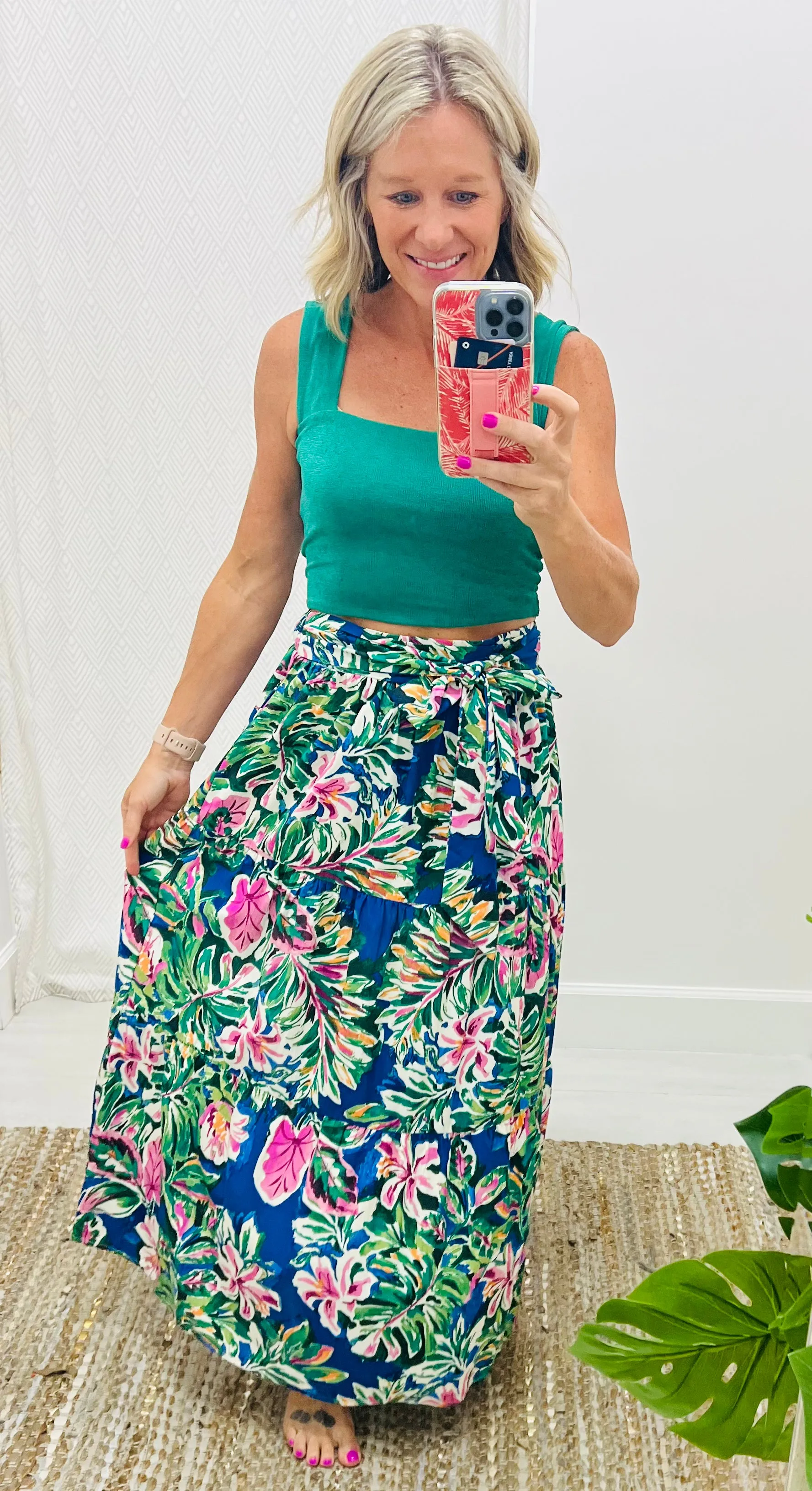 Afternoon Delight Tiered Midi Skirt