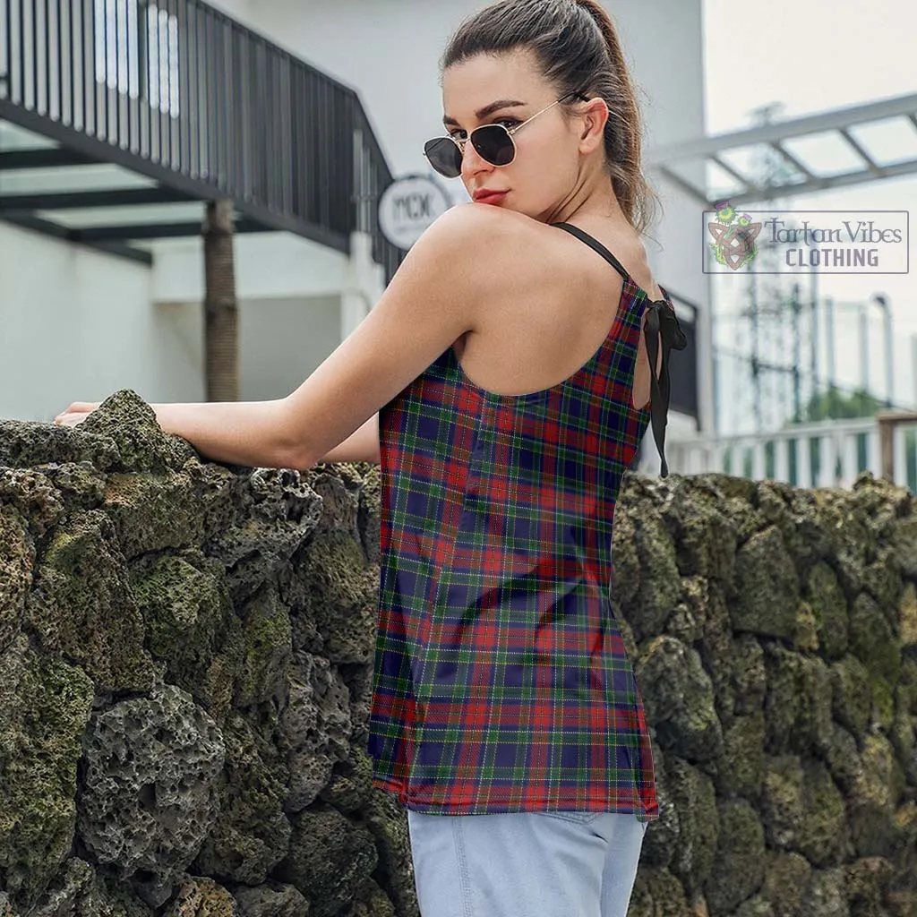 Allison Red Tartan Loose Halter Neck Camisole