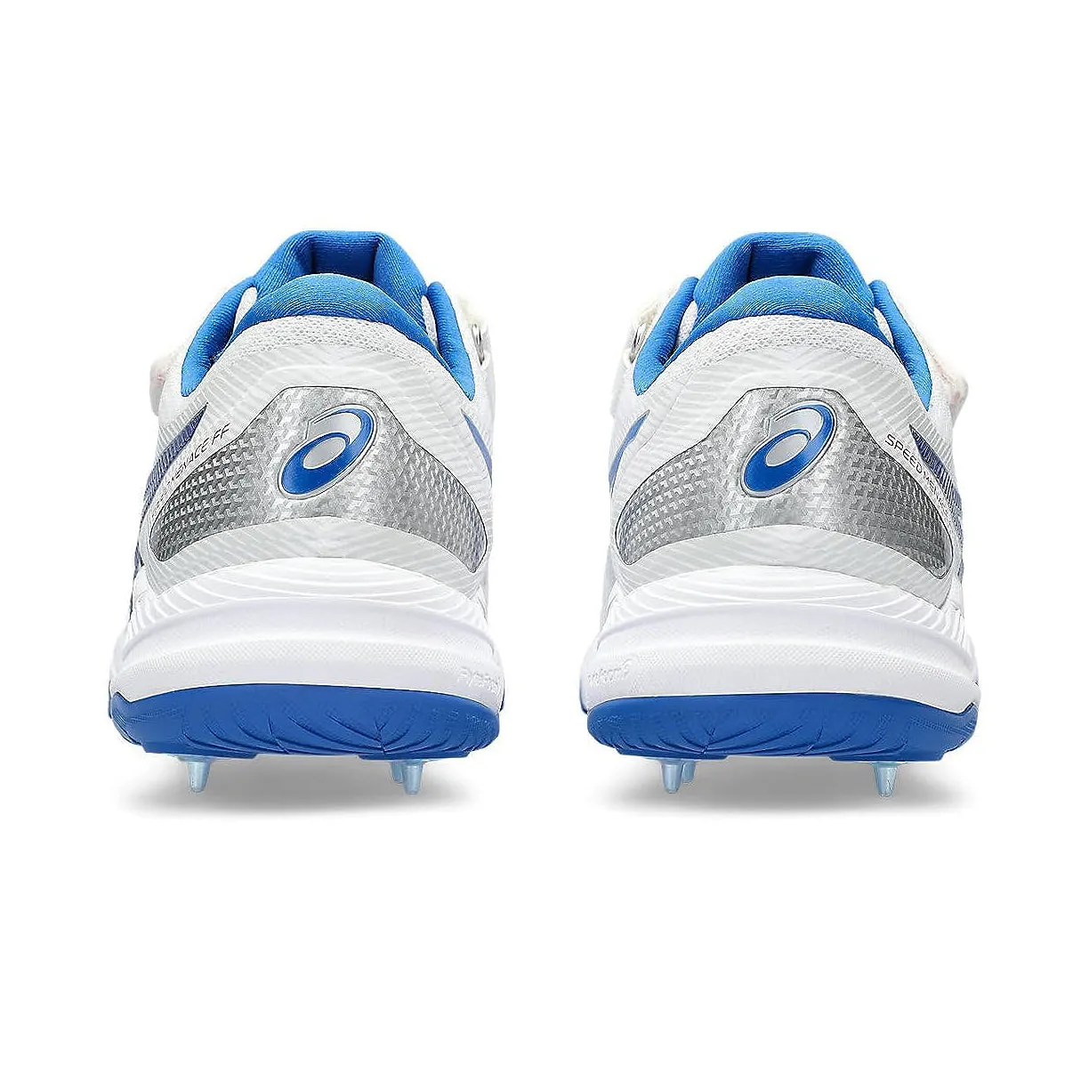 Asics Speed Menace FF Metal Spikes Cricket Shoes - White/Tuna Blue