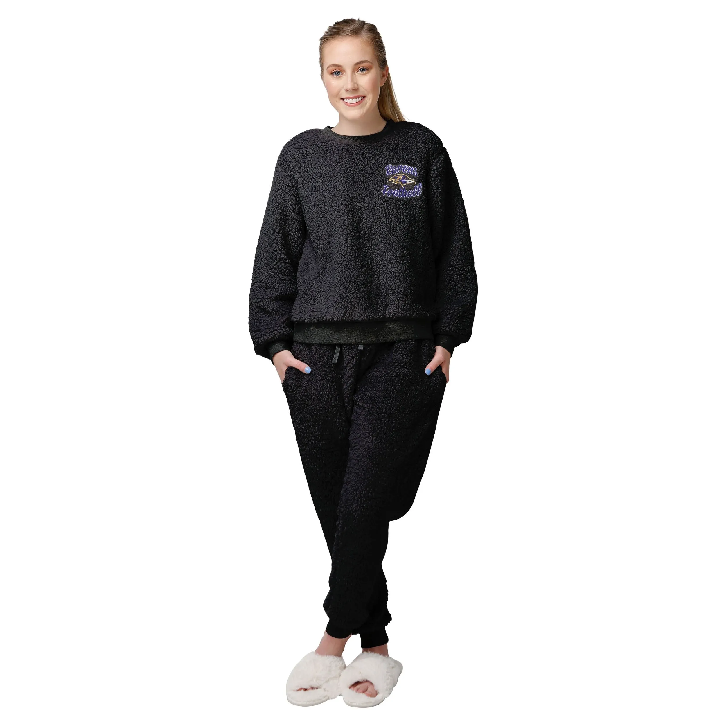 Baltimore Ravens NFL Womens Sherpa Lounge Set