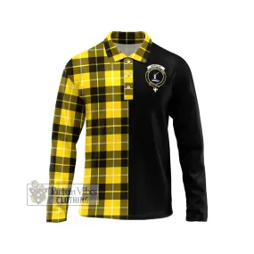 Barclay Dress Modern Tartan Long Sleeve Polo Shirt with Family Crest and Half Of Me Style