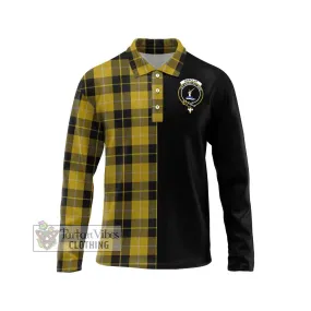 Barclay Dress Tartan Long Sleeve Polo Shirt with Family Crest and Half Of Me Style