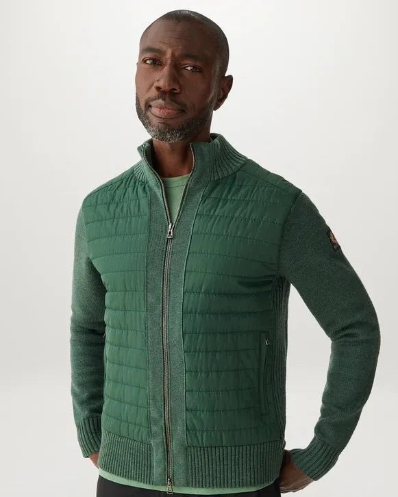 Belstaff Kingston Full Zip Knitwear in Atlas Green