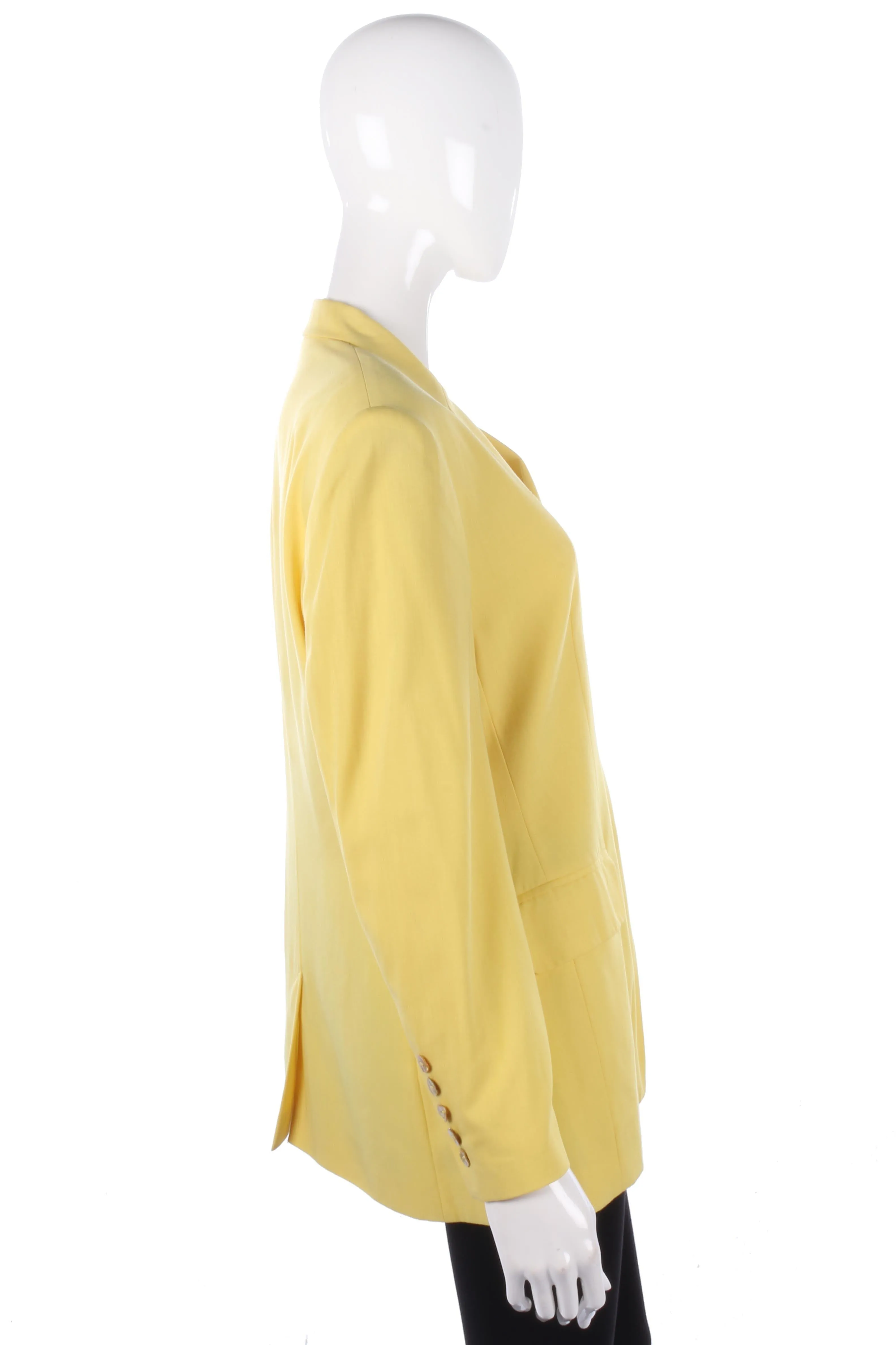 Betty Barclay Jacket Yellow with Mother of Pearl Buttons Size 14