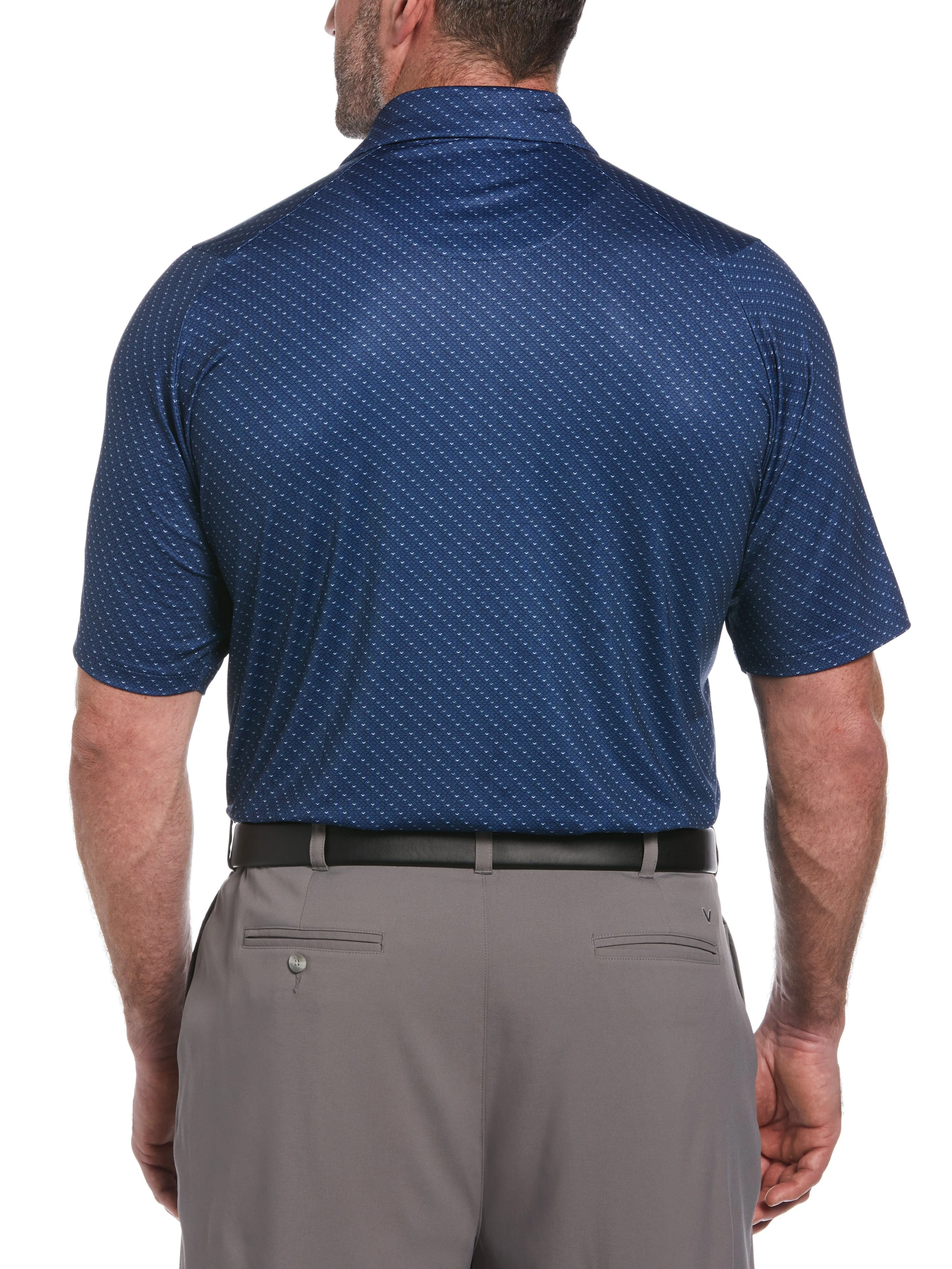 Big & Tall Allover Chevron Golf Polo