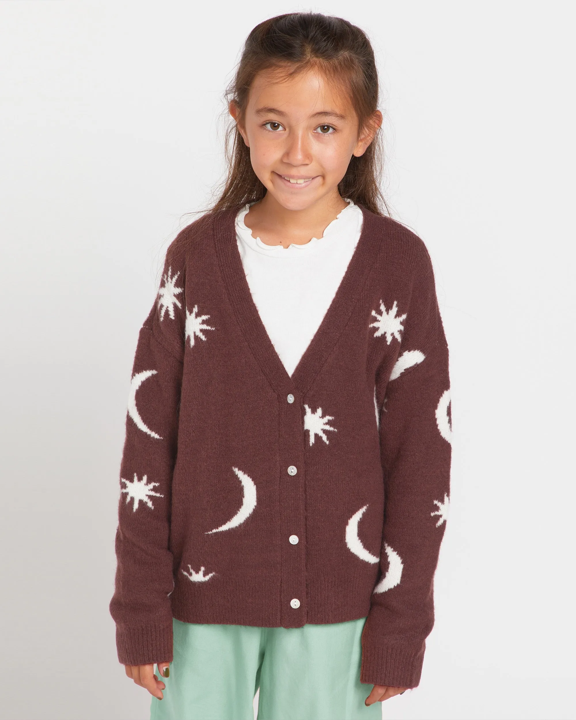 Big Girls Nyte Stone Cardigan - Espresso