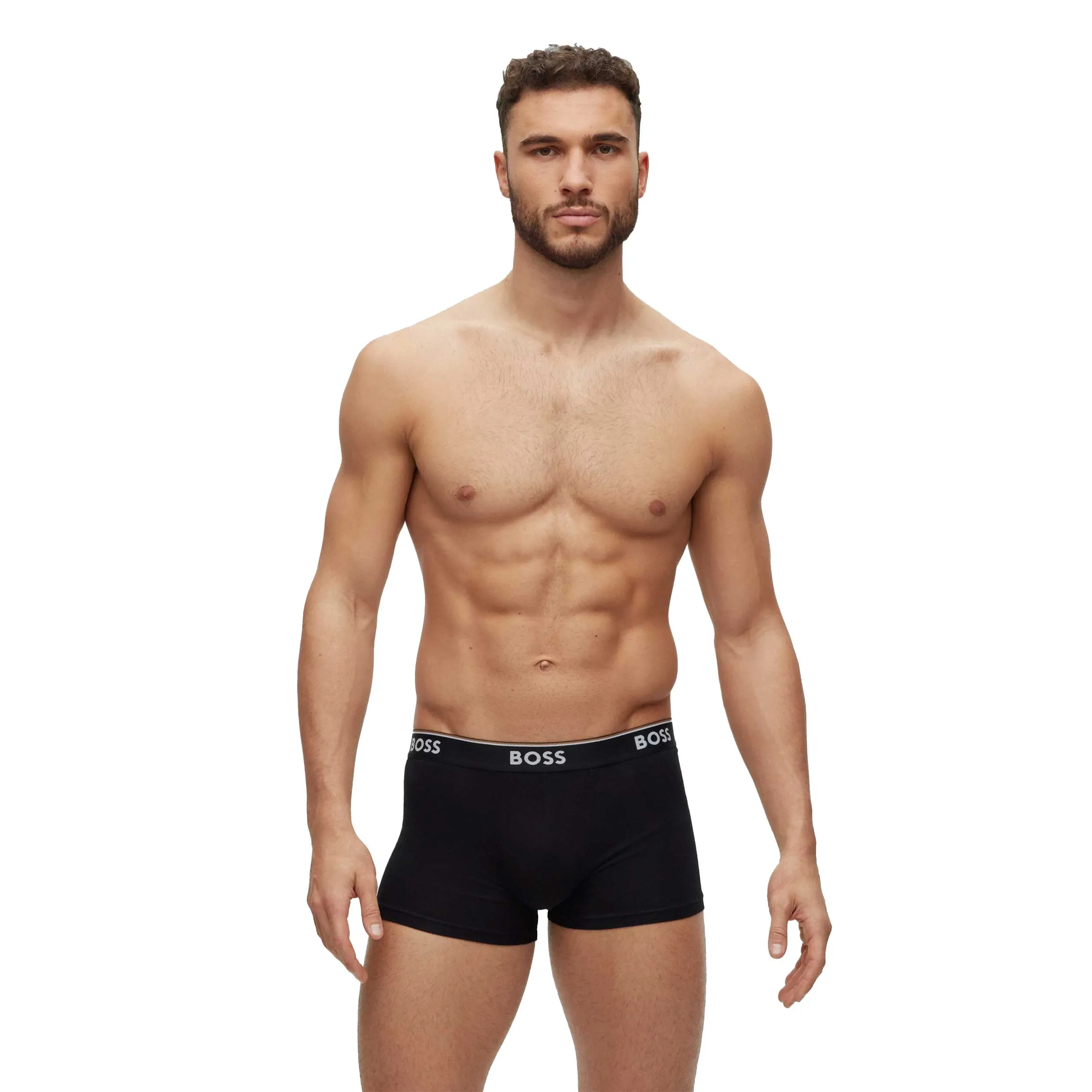 BOSS Trunk 3P Power Underwear in Black