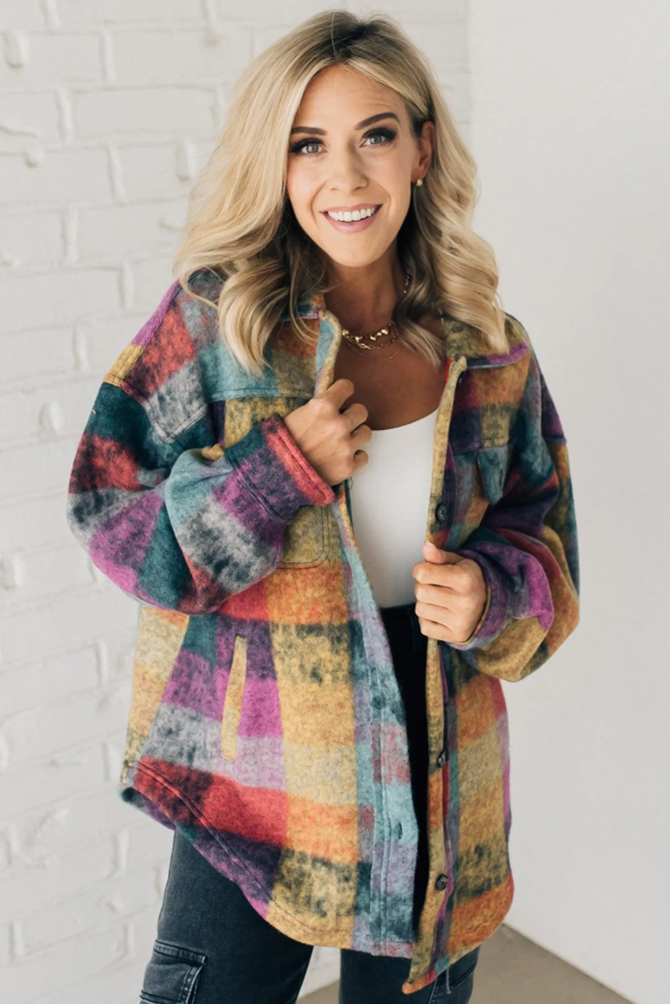 Brushed Plaid Classic Shacket