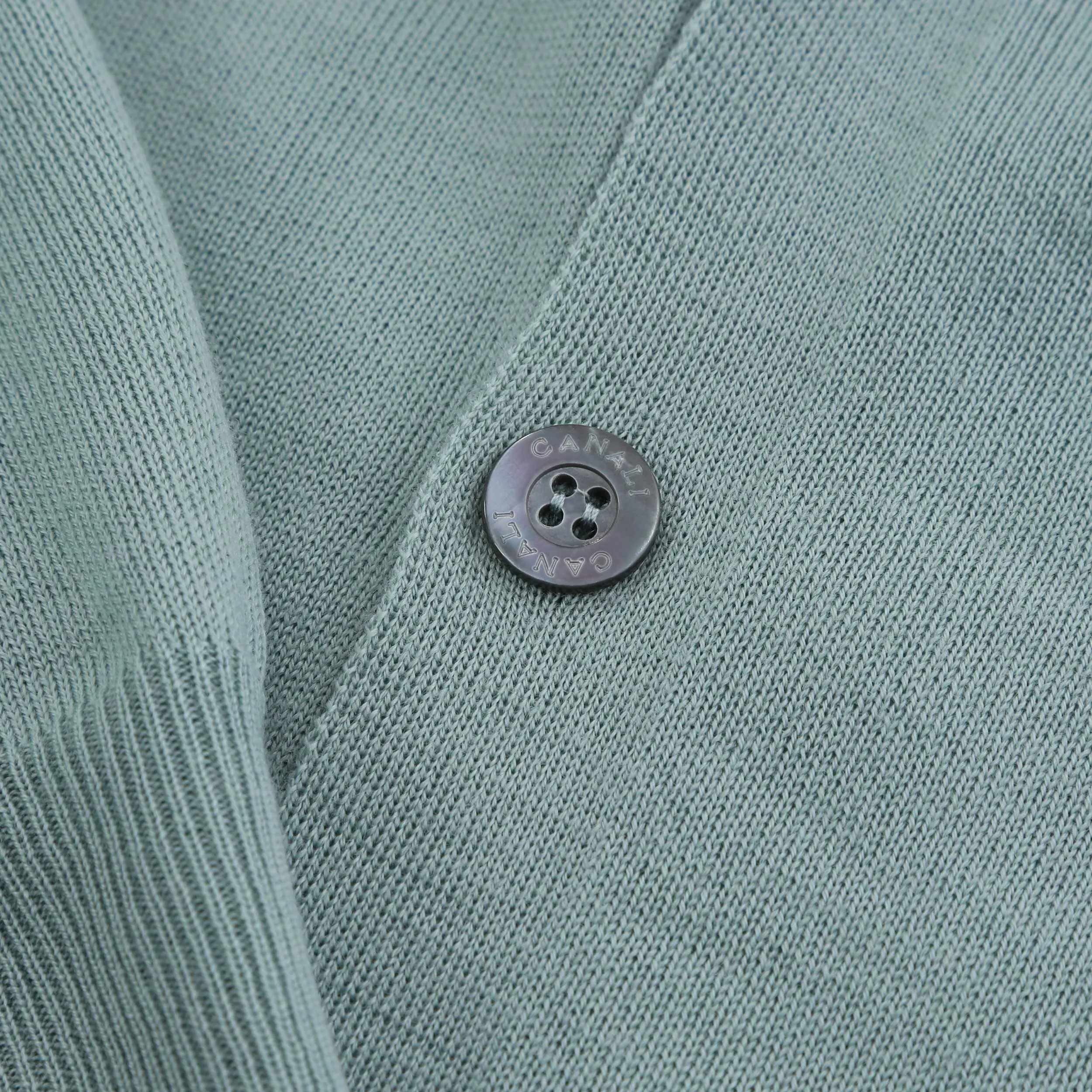 Canali Cardigan in Mint Green