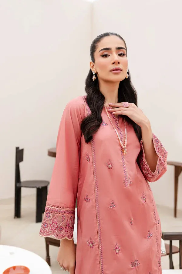 CANDID PEACH 2PC - EMBROIDERED LAWN DRESS