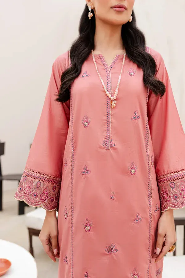 CANDID PEACH 2PC - EMBROIDERED LAWN DRESS