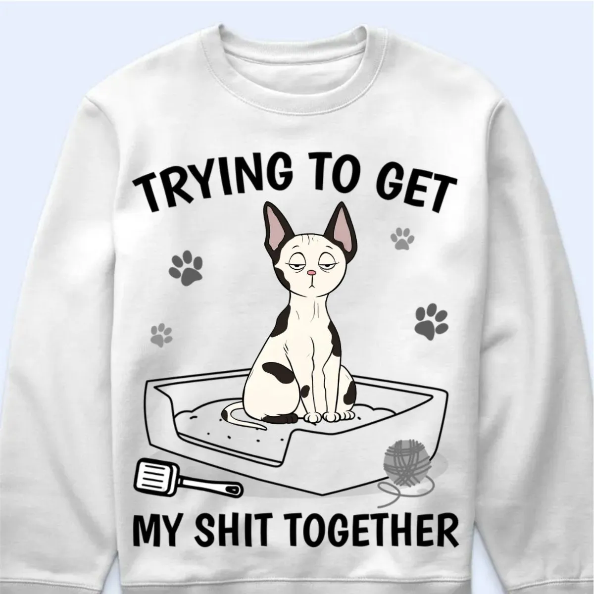 Cat Lovers - Trying To Get My Poop Together Funny Cat - Personalized Unisex T-shirt, Hoodie, Sweatshirt (TB)