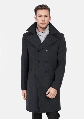 Charcoal Wool Signature Peacoat