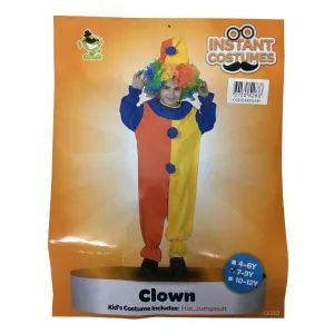 Clown Costume Age 7-9