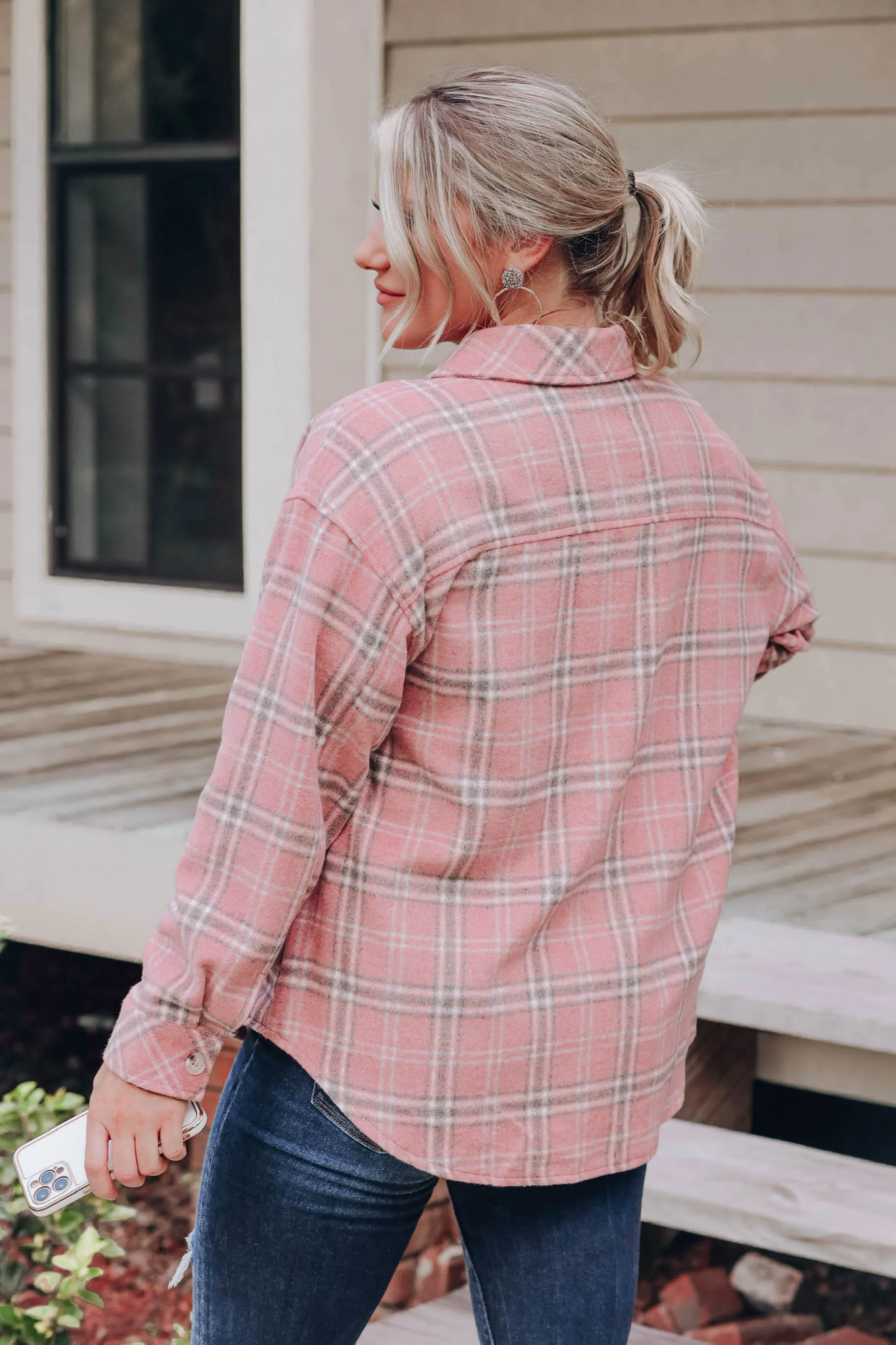 Color Me Pink Plaid Shacket