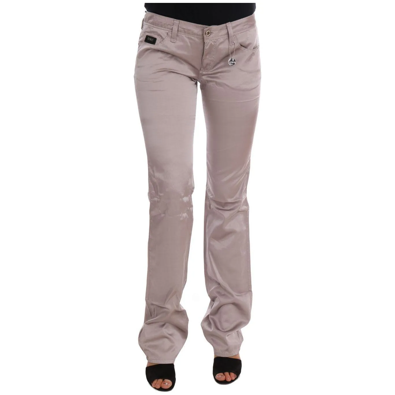 Costume National Chic Beige Slim Fit Designer Jeans