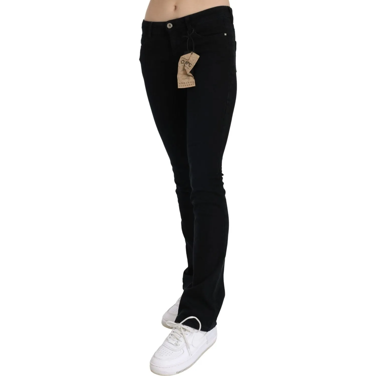 Costume National Chic Black Slim Fit Low Waist Denim