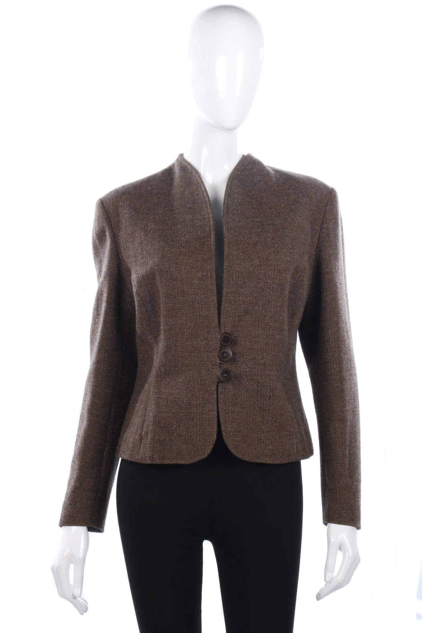 Cotswold Woollen Weavers Tailored Jacket Brown UK Size 14