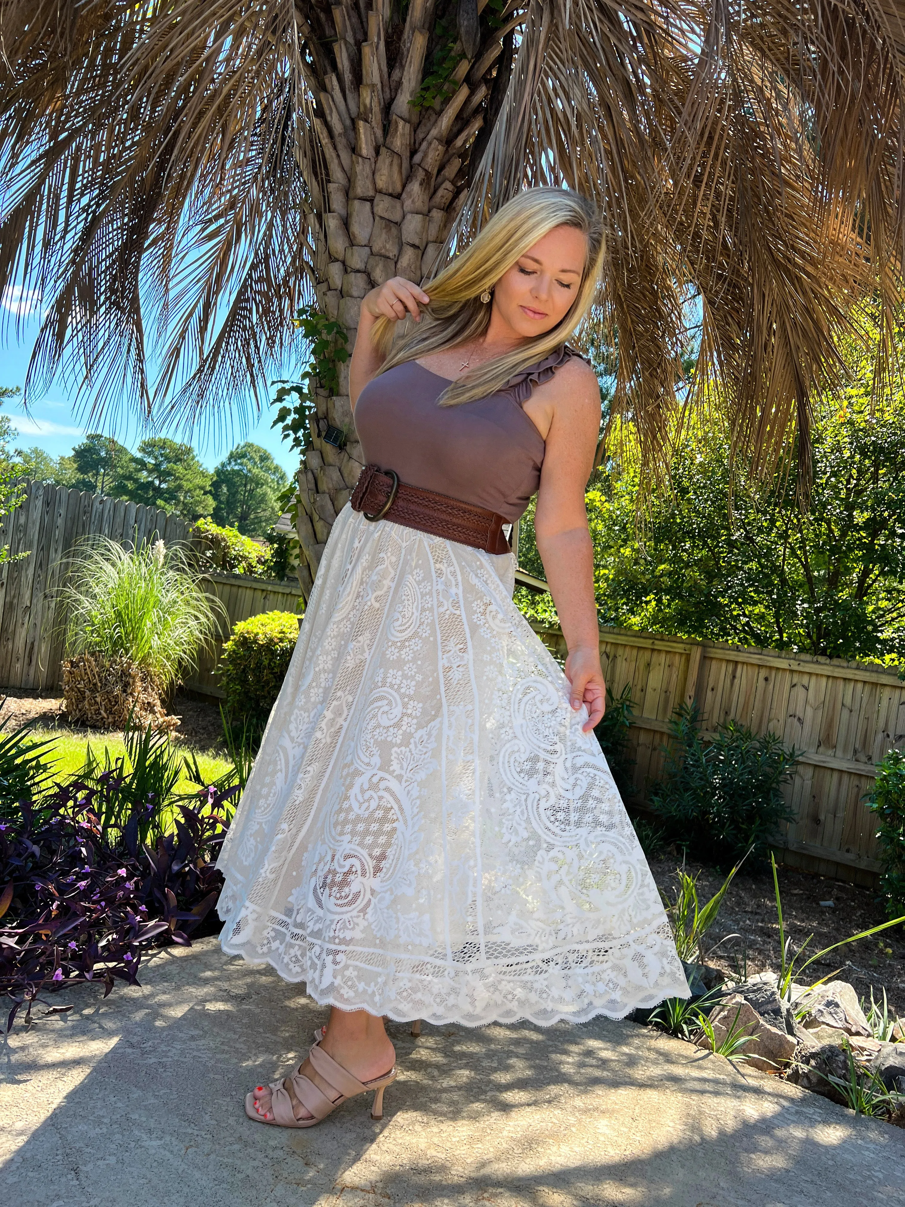 Cotton & Lace Skirt