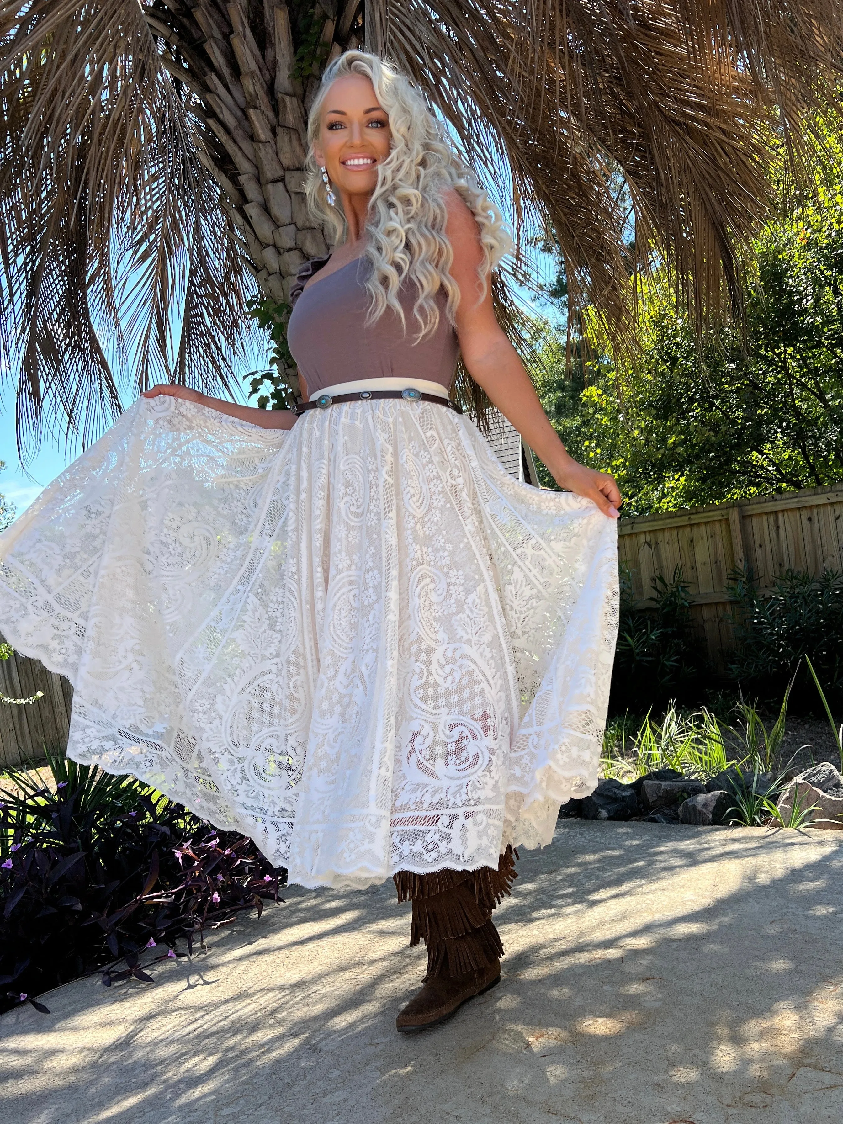 Cotton & Lace Skirt