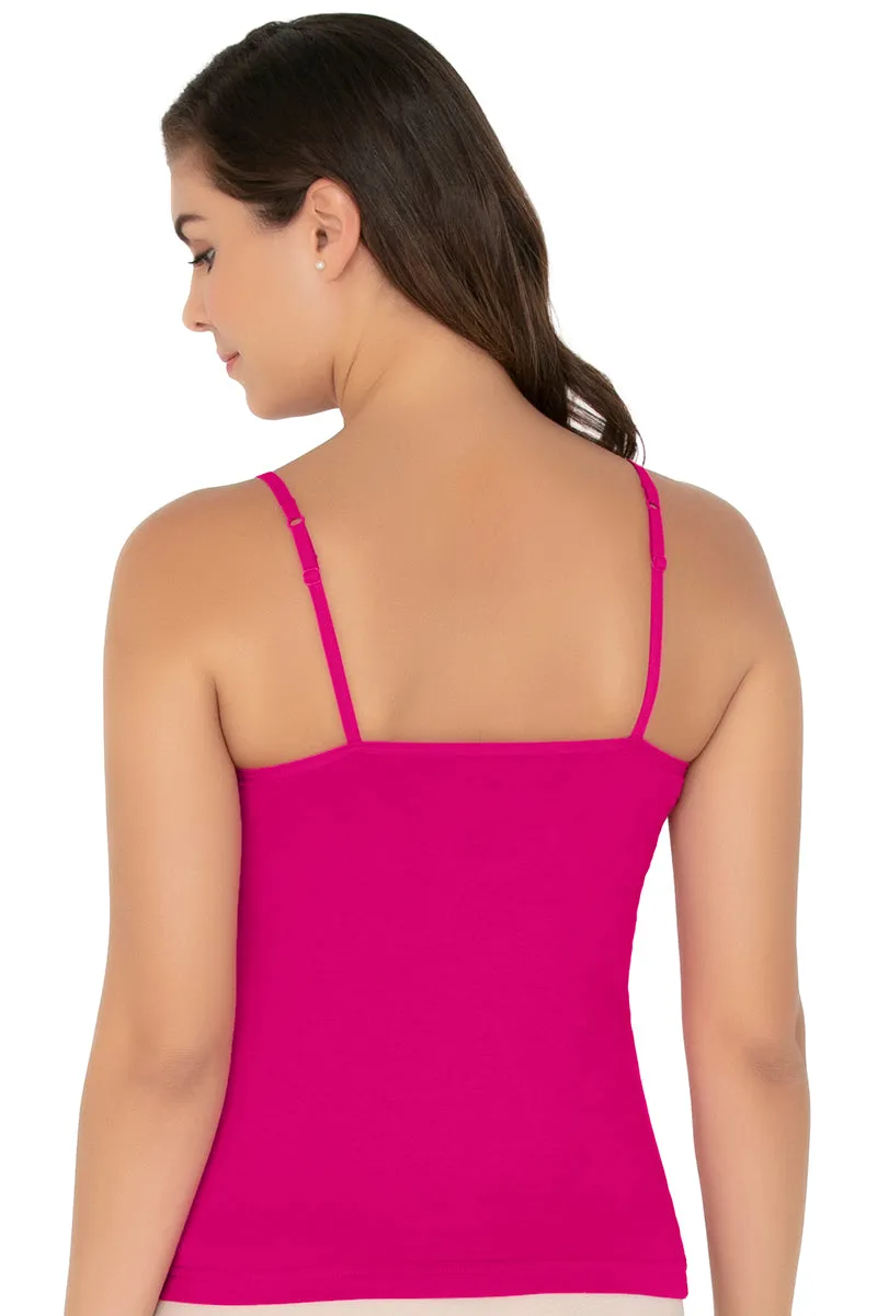 Cotton Camisole (Pack of 2) - Nude- Fuchsia