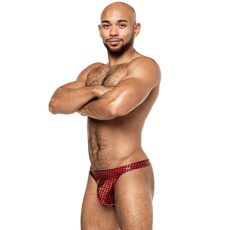 DISCO DESIRE BONG THONG RED L/XL