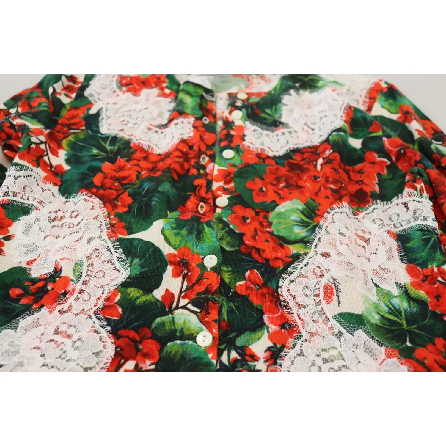 Dolce & Gabbana Elegant Floral Crewneck Cardigan