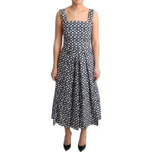 Dolce & Gabbana Elegant Sleeveless Geometric Midi A-Line Dress