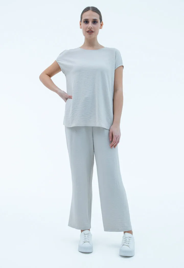 Elacticated Waist Solid Culottes