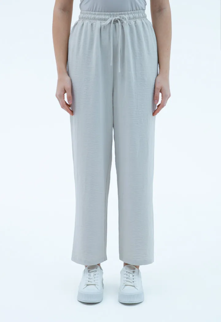 Elacticated Waist Solid Culottes