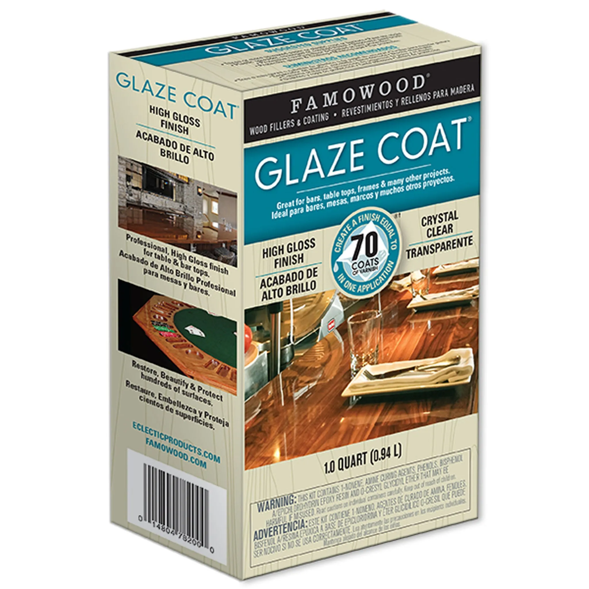 Famowood Glaze Coat Clear High Gloss Finishing Epoxy