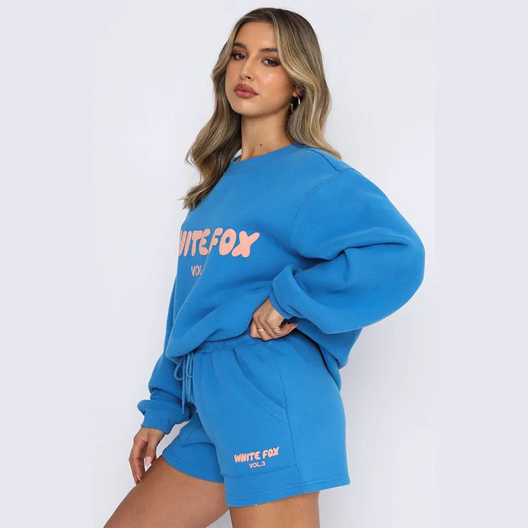 Fashionkova sweatshirt 2024 New Fashion Street Fashion Letters English Printed Sweater Sweatpants Sweater Suit Women