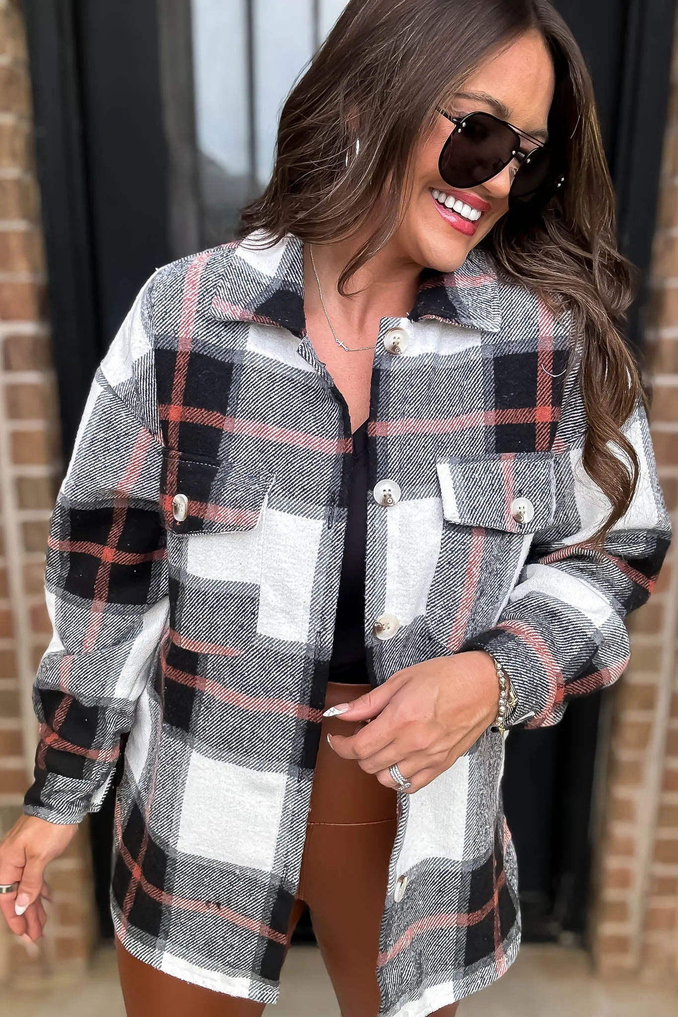 Flames Flannel Checker Shacket