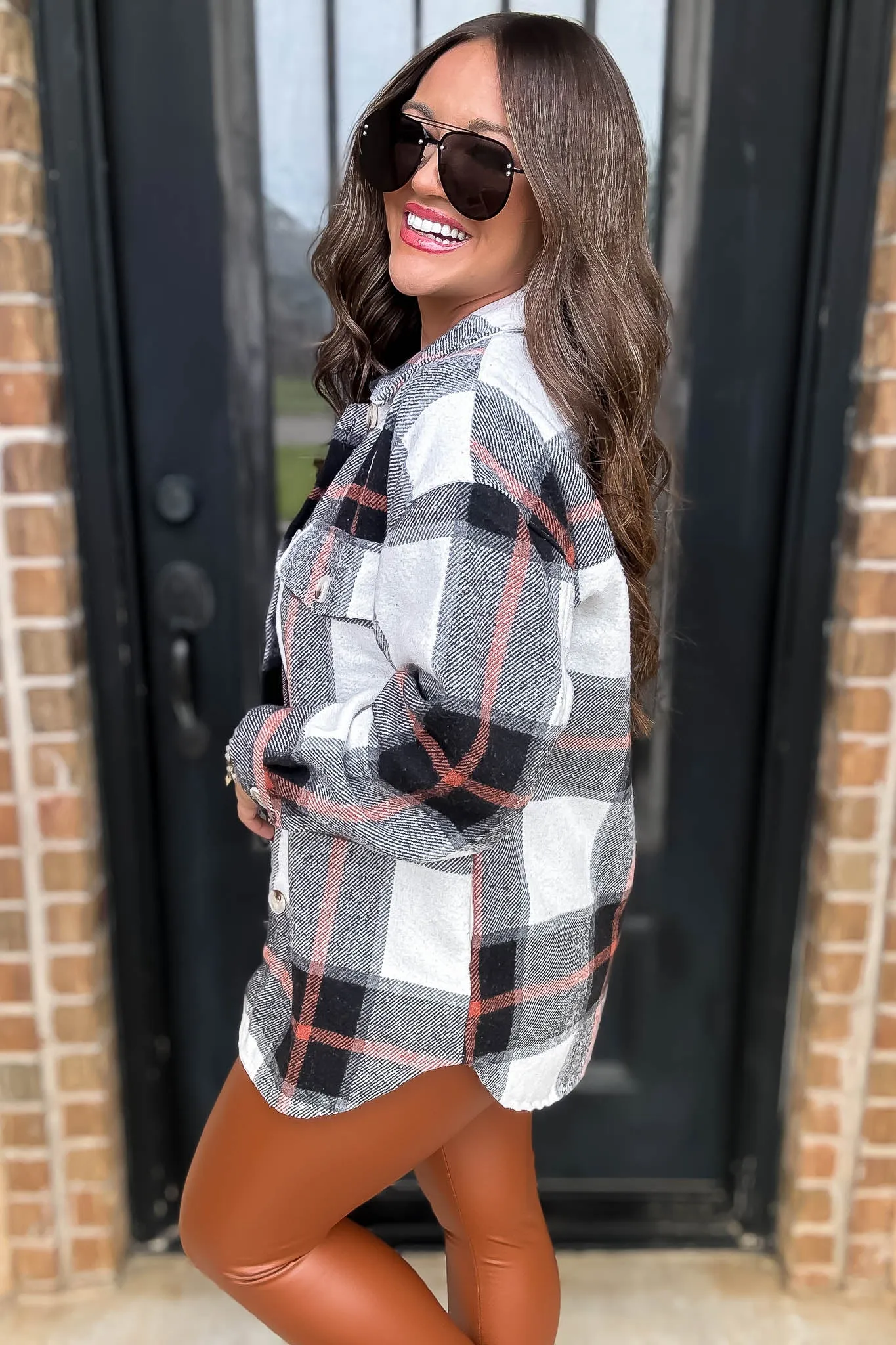 Flames Flannel Checker Shacket