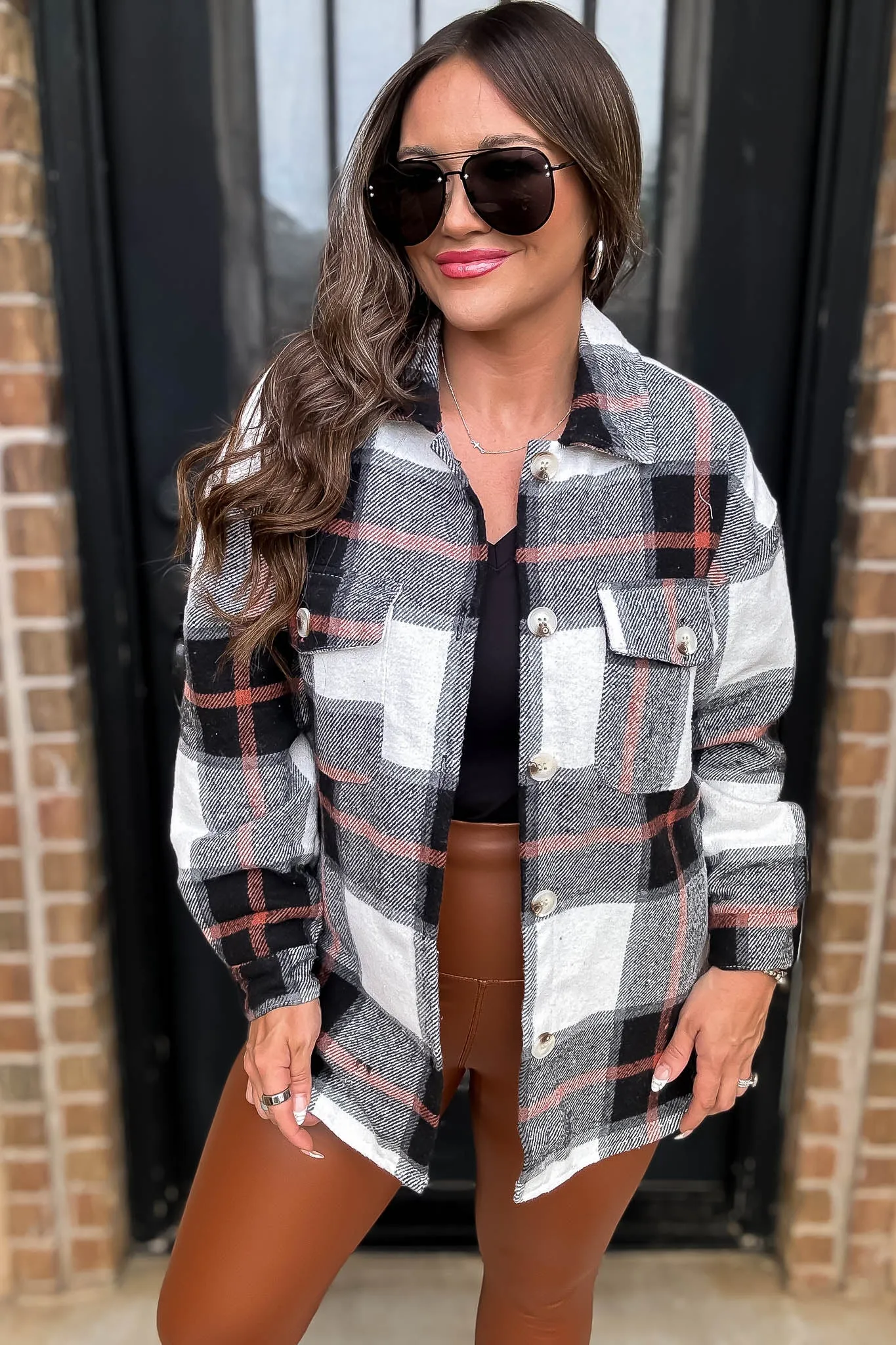 Flames Flannel Checker Shacket