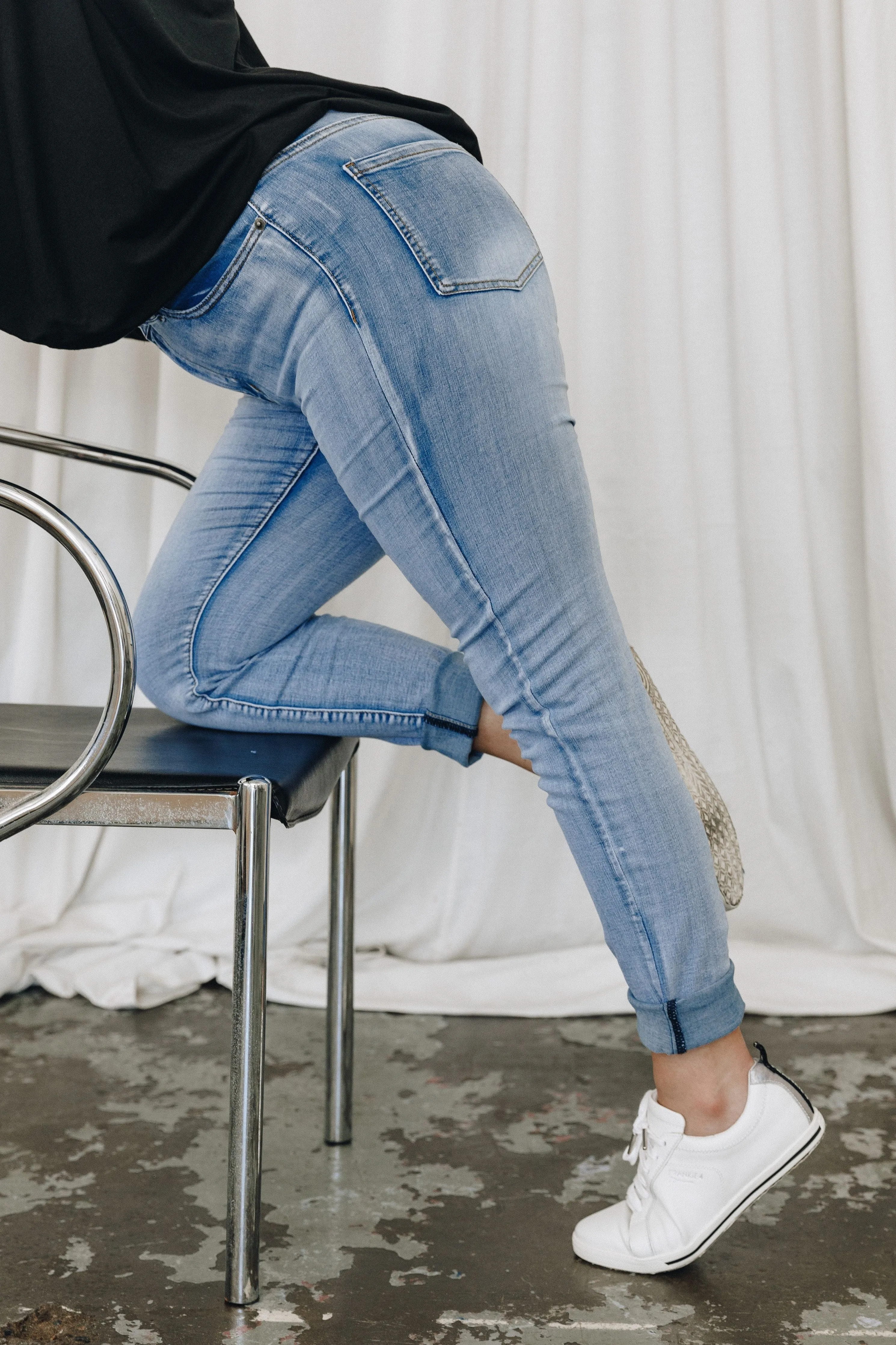 Frayed Slim Fit Jean | Light Denim