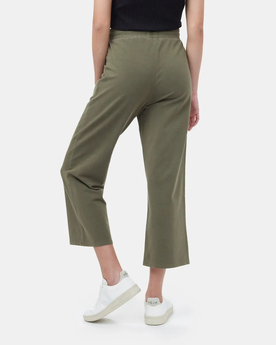 French Terry Cropped Wide Leg Sweatpant