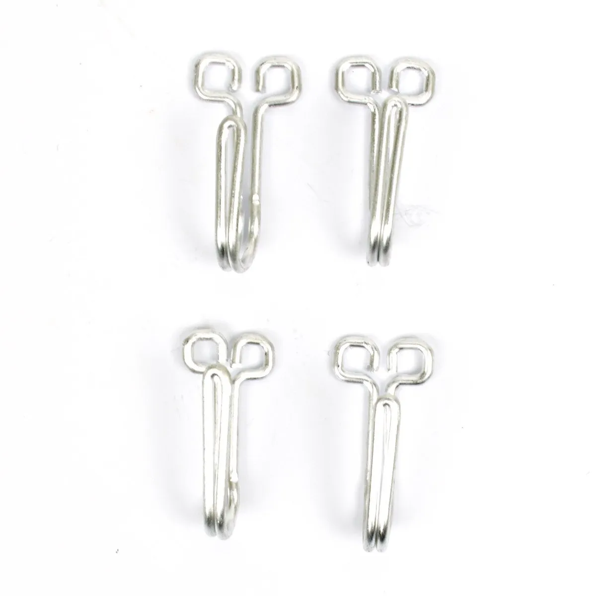 German WWII Tunic Aluminum Belt Hooks- Silver (Set of 4)