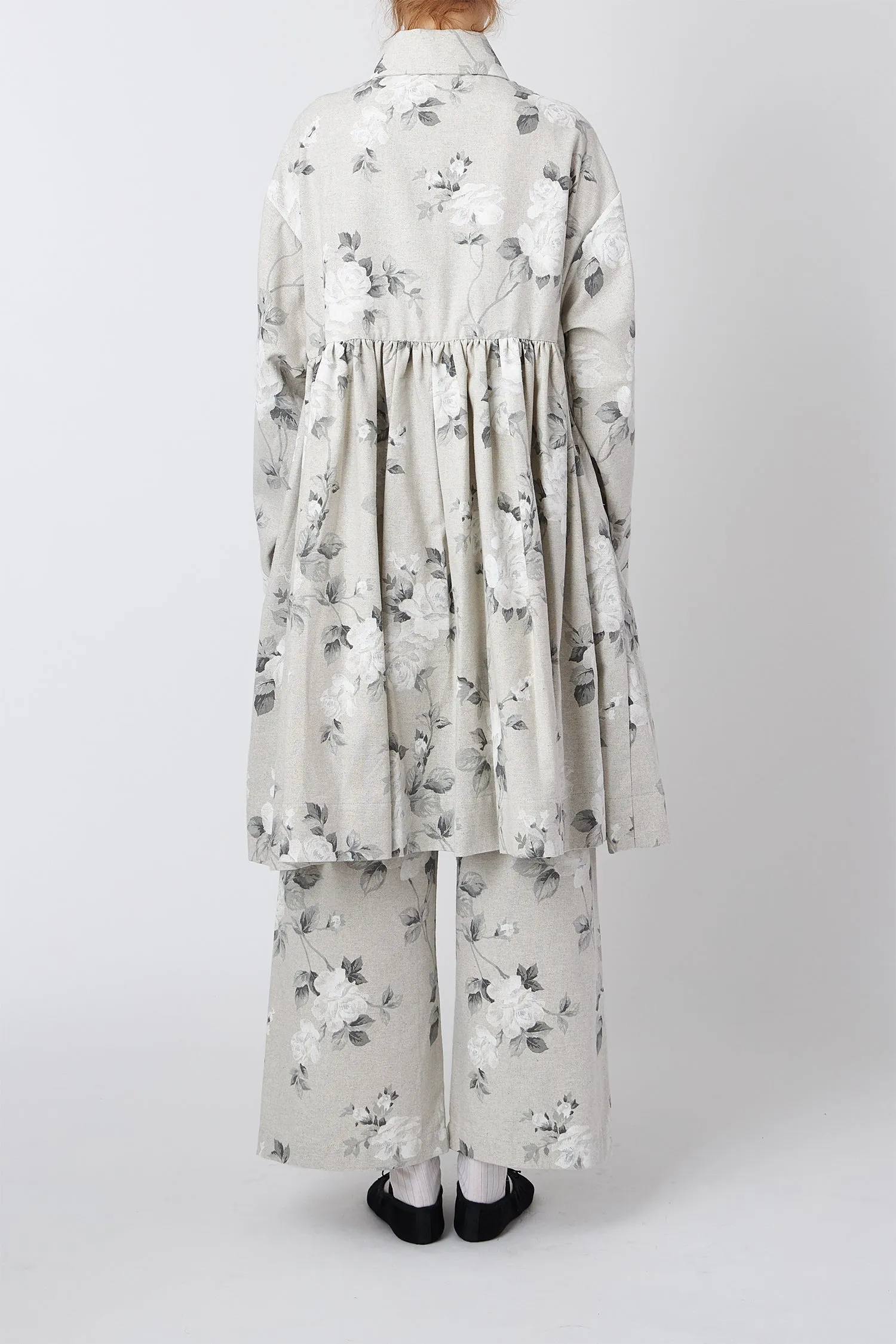 GERTRUDE DRESS FLORAL GREY