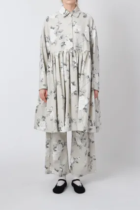 GERTRUDE DRESS FLORAL GREY