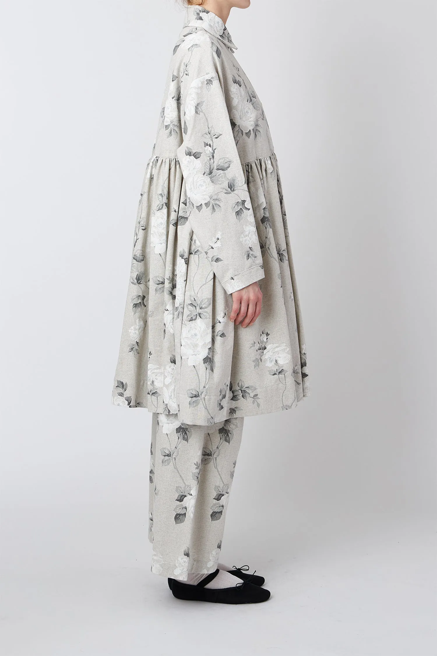 GERTRUDE DRESS FLORAL GREY