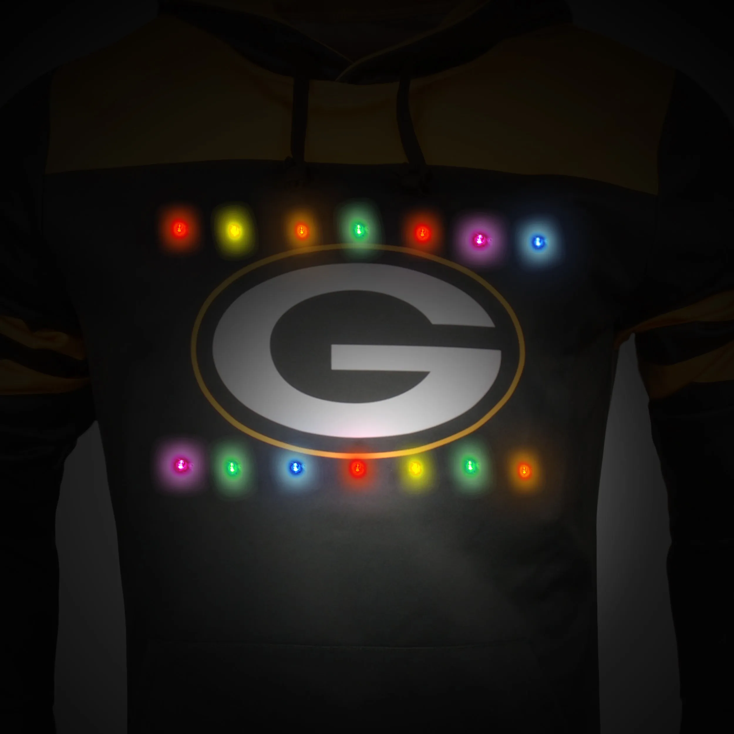 Green Bay Packers Big Logo Light-up Hoodie