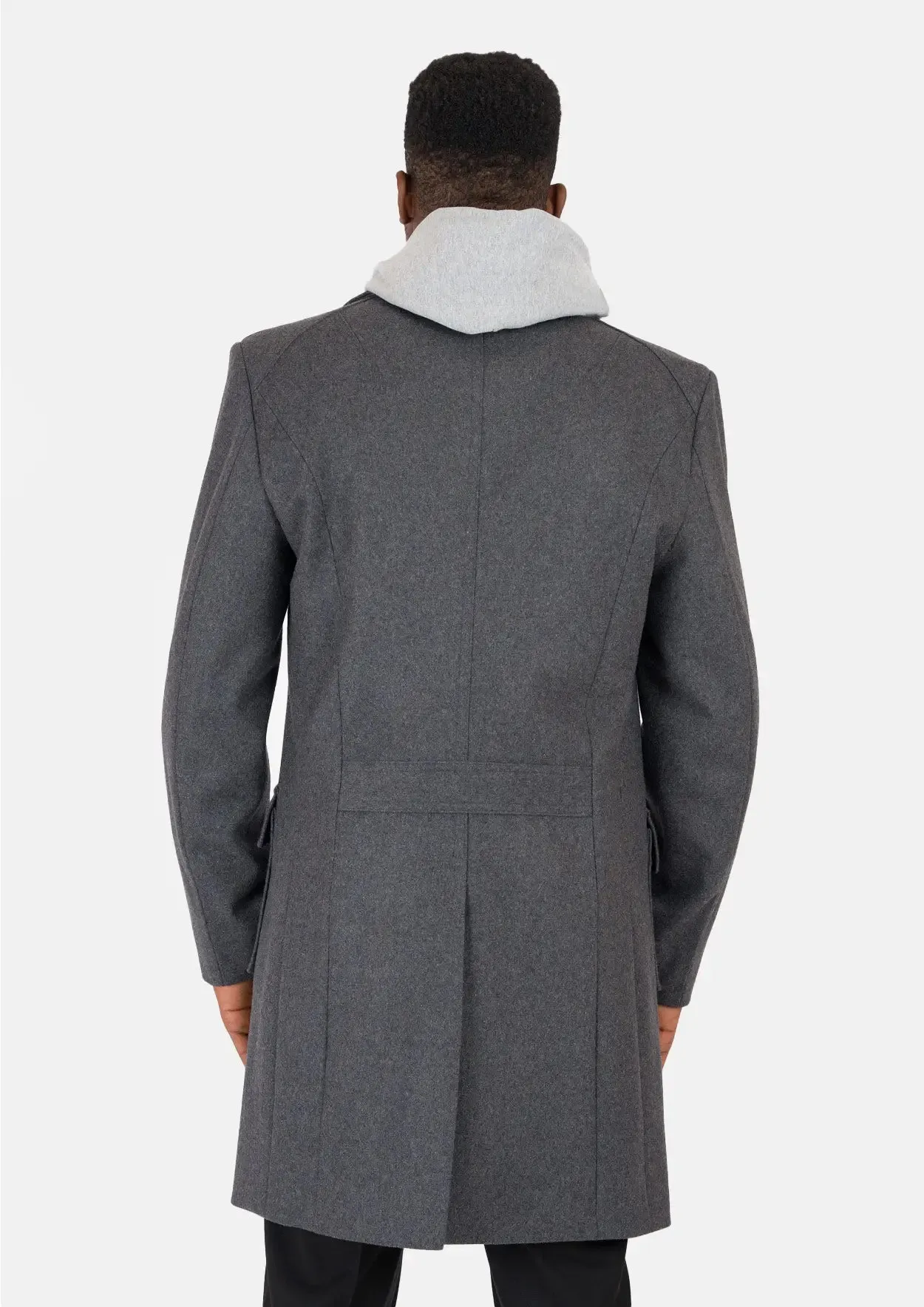 Grey Wool Signature Peacoat