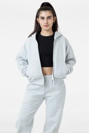 HF16 - Heavy Fleece Cropped Zip-Up Hoodie (Piece Dye)