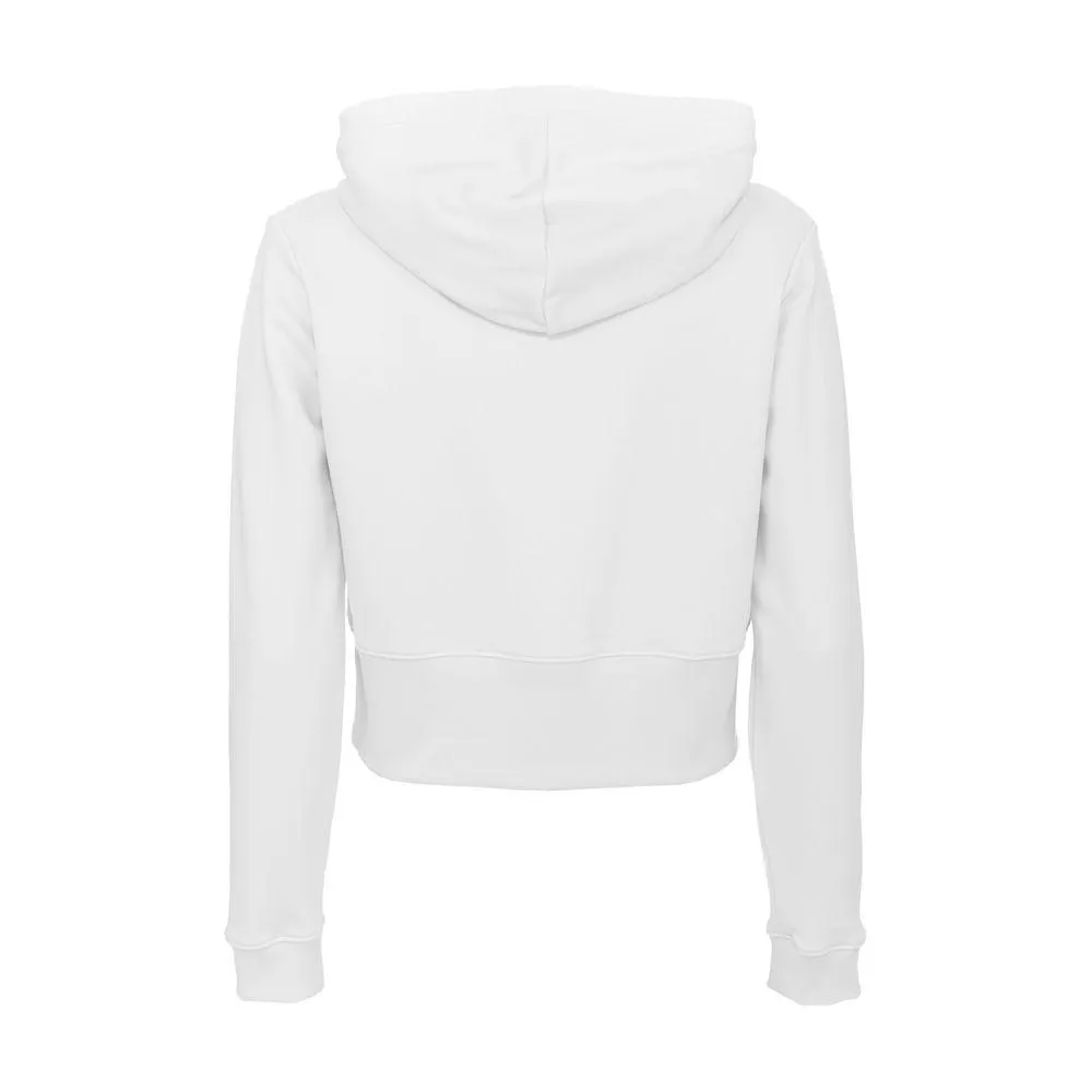 Imperfect White Cotton Womens Hoodie